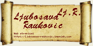 Ljubosava Rauković vizit kartica